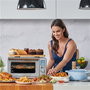 Sage SOV860BSS4EEU1 Four Multifonction et Friteuse à Air Smart avec Technologie Element iQ™, 10 Fonctions (Toast, Cuisson Lente, Pizza), Intérieur Éclairé, Super Convection