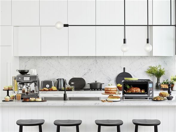 Sage SOV860BSS4EEU1 Four Multifonction et Friteuse à Air Smart avec Technologie Element iQ™, 10 Fonctions (Toast, Cuisson Lente, Pizza), Intérieur Éclairé, Super Convection