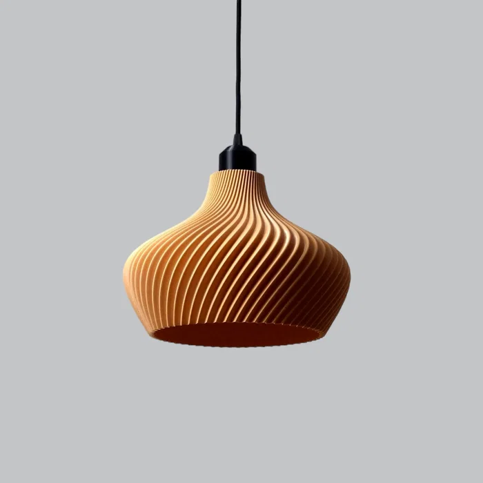 Lampe Suspendue Daila Beige, Grande Fleur Noire, Câble Noir, Suspension Luminaire Intérieur Design