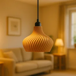 Lampe Suspendue Daila Beige, Grande Fleur Noire, Câble Noir, Suspension Luminaire Intérieur Design