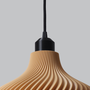 Daila Suspension Plafonnier Design Beige Noir Câble Noir Ajustable Ampoule LED E27