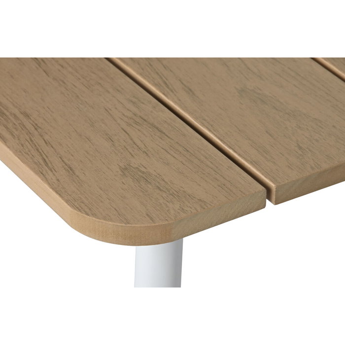 Ensemble Table avec 3 Sièges Home ESPRIT Blanc Naturel Gris clair 189 x 73 x 84 cm