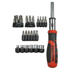 Black+Decker Jeu de multipointes avec cliquet 29 pièces