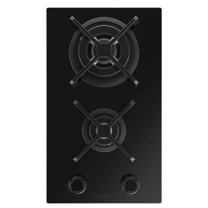Cecotec Plaque Gaz Bolero Squad G 2400S Nano Glass 2 Feux 5200W Fonte Noir
