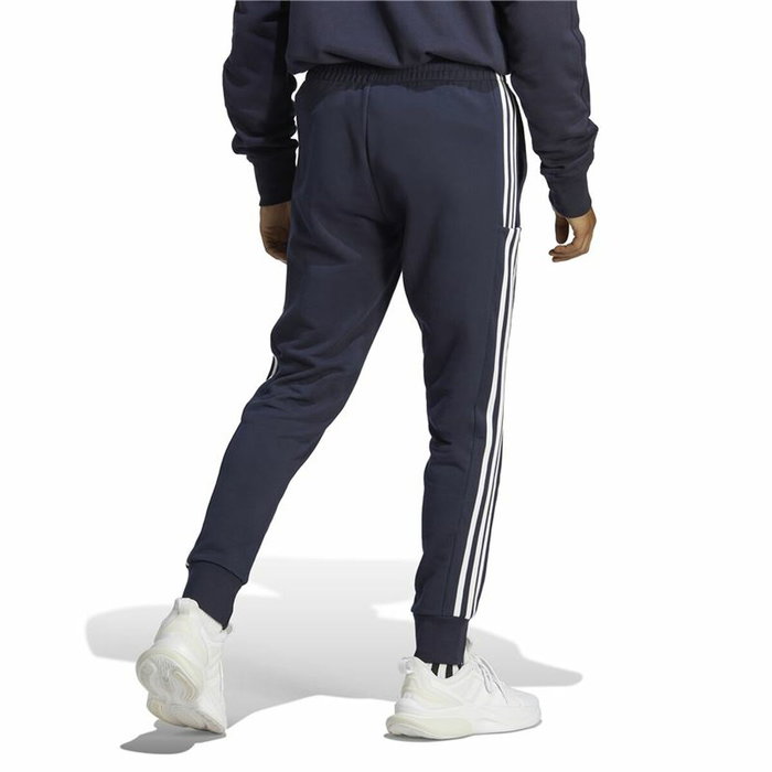 Pantalon de sport long Adidas M 3S Ft Tc Noir Bleu foncé Homme