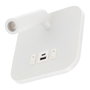 Spot LED carré 9 W avec sortie USB-C 630 lm 3000 K blanc - Applique murale orientable pour chambre