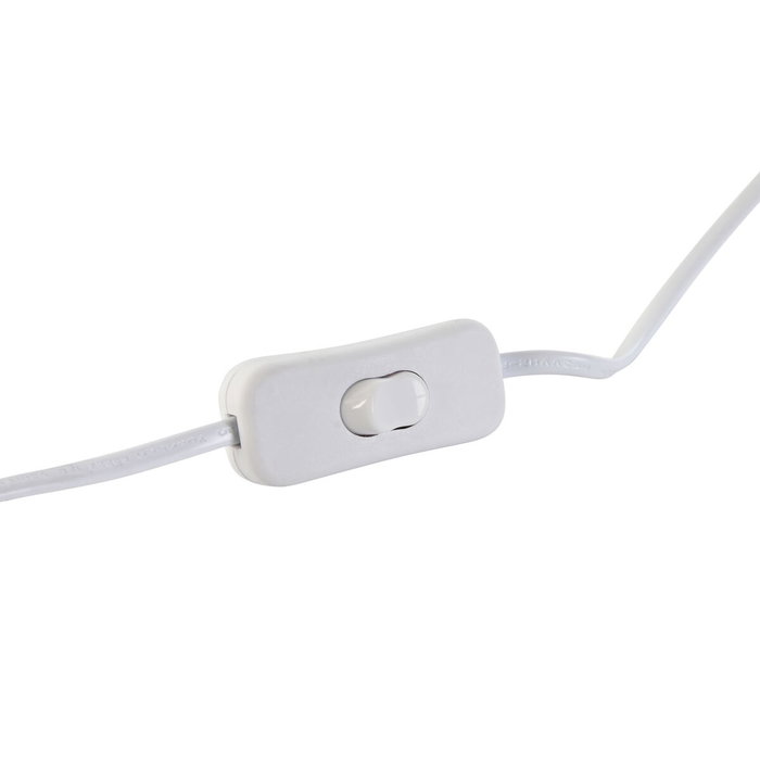 Lampe de bureau Home ESPRIT Blanc Marron Verre Corde 220 W 60 V 28 x 28 x 45 cm (2 Unités)