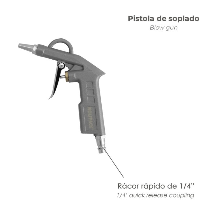 WOLFPACK LINEA PROFESIONAL Kit d'accessoires pour compresseur d'air 5 pièces avec connexion rapide