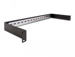 Delock Rail DIN 19" panneau 1 unité noir