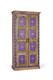 GINER Y COLOMER Armoire en bois de manguier peinte à la main