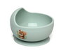 KioKids Bol en Silicone Alimentaire Antidérapant pour Bébé avec Ventouse - Vert - Little sauvages - Recommandé +6 Mois - Lavable au Lave-Vaisselle