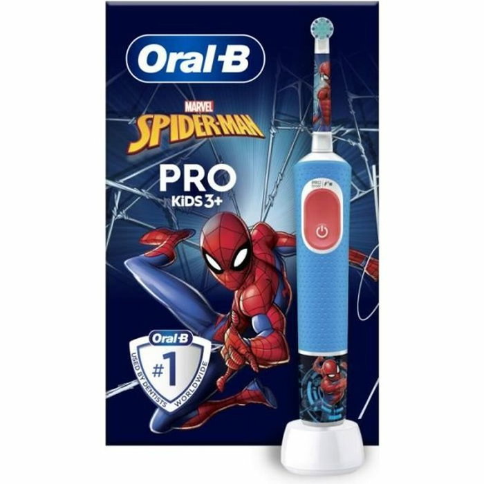 Oral-B Pro Kids3+ Spiderman Brosse à dents électrique enfant, Bleu Oral-B Pro Kids3+ Spiderman Brosse à dents électrique enfant, Bleu