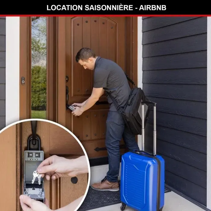 Master Lock 5480EURD Boîte à clés et coffre-fort portable Select Access, coffre de sécurité à combinaison 4 chiffres, anse amovible, résiste aux intempéries Master Lock 5480EURD Boîte à clés et coffre-fort portable Select Access, coffre de sécurité à combinaison 4 chiffres, anse amovible, résiste aux intempéries