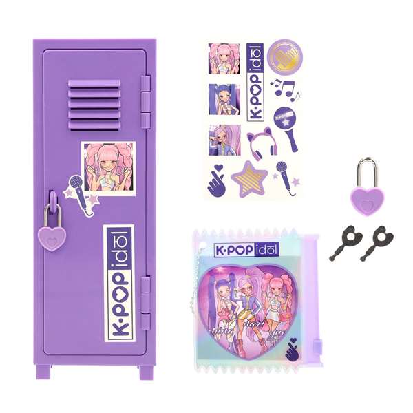 Imc Toys Casier K Pop Idol Locker 21x10x5,5 cm - Jeu de rôle avec photocard, porte-clés et stickers Imc Toys Casier K Pop Idol Locker 21x10x5,5 cm - Jeu de rôle avec photocard, porte-clés et stickers