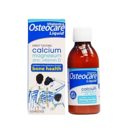Vitabiotics Osteocare, Sirop avec Calcium, Magnésium, Vitamine D, Zinc pour la Santé Osseuse, 200 ml