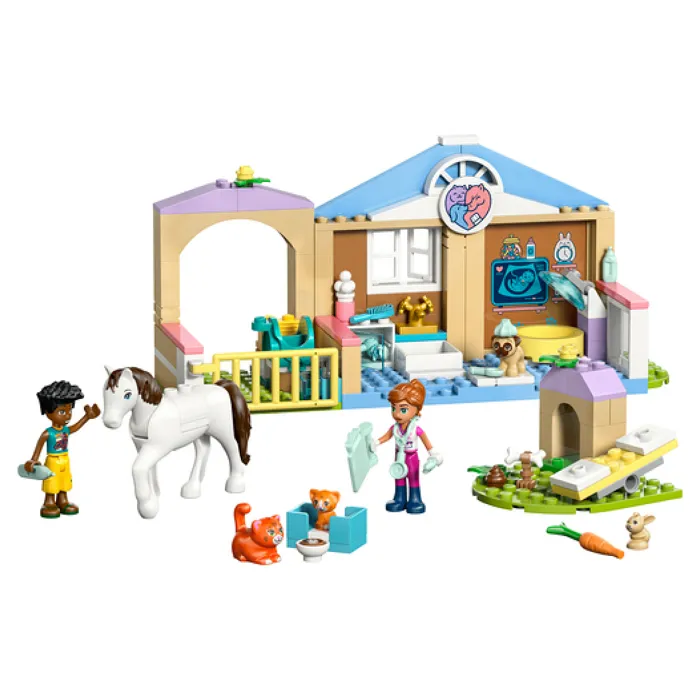 Lego Friends 42696 - La Clinique Vétérinaire - Jeu de Construction avec Mini-Poupées, Animaux et Accessoires - Cadeau pour Fille ou Garçon 4 Ans et Plus