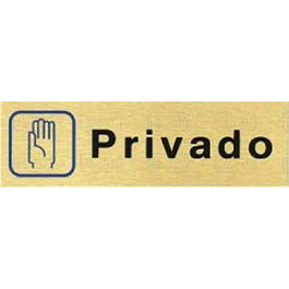 DUVER Plaque en aluminium or PRIVADO 150x45 mm