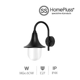 HomePluSS Farol jardin Campana E27 IP44 Negro