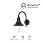 HomePluSS Farol jardin Campana E27 IP44 Negro