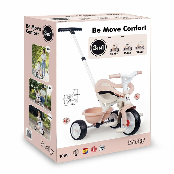 Smoby Be Move Confort Tricycle Rose Smoby Be Move Confort Tricycle Rose