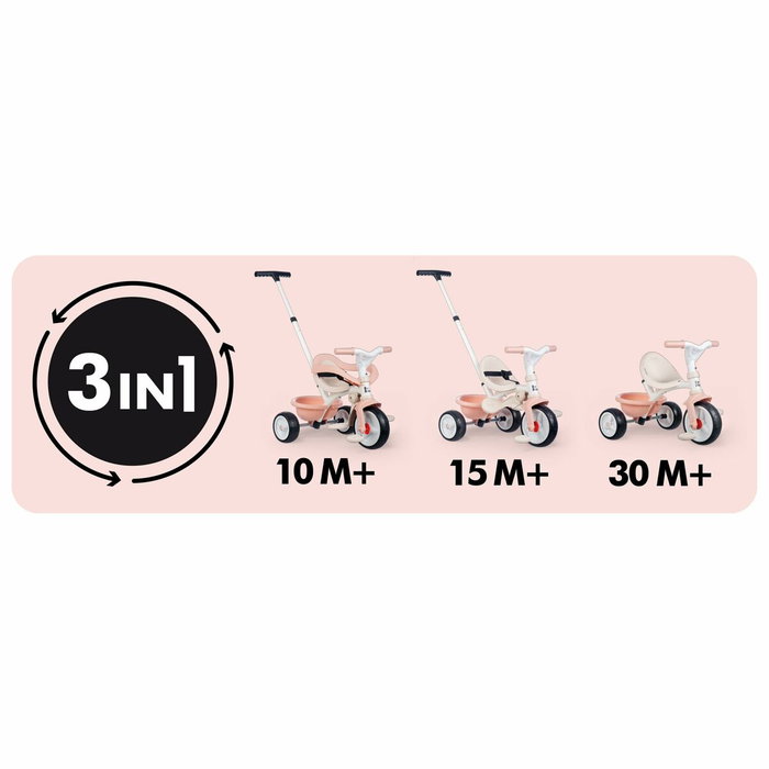 Smoby Be Move Confort Tricycle Rose Smoby Be Move Confort Tricycle Rose