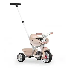 Smoby Tricycle Évolutif Be Move Confort Rose 3 en 1 pour Enfant 10 Mois à 3 Ans avec Canne Parentale, Siège Sécurisé et Pneus Anti-Crevaison