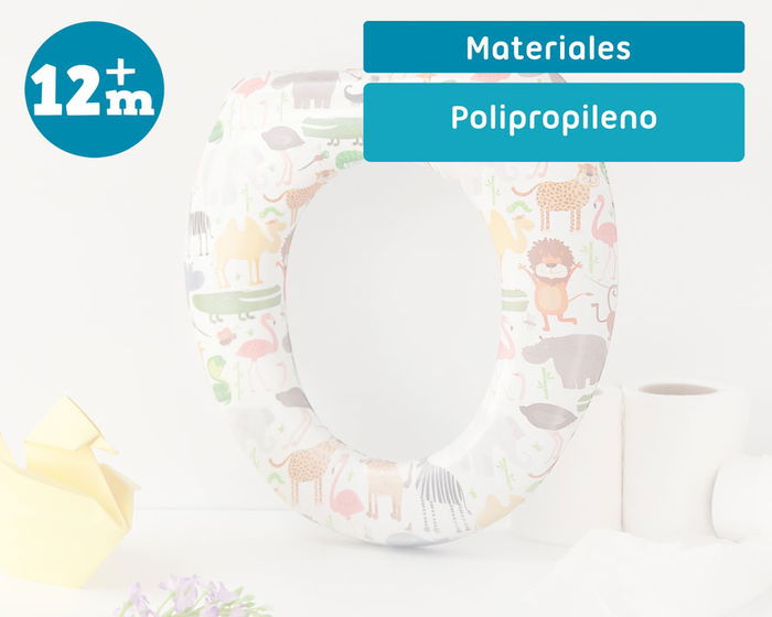 KioKids Réducteur de WC pour Enfants, Siège Réducteur Acolché pour Apprentissage de la Propreté, Multicolor, Dès 12 Mois