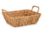 Giftdecor Centre de table rectangulaire en jacinthe et métal marron 42x16x28.5 cm avec anses (Set de 12)