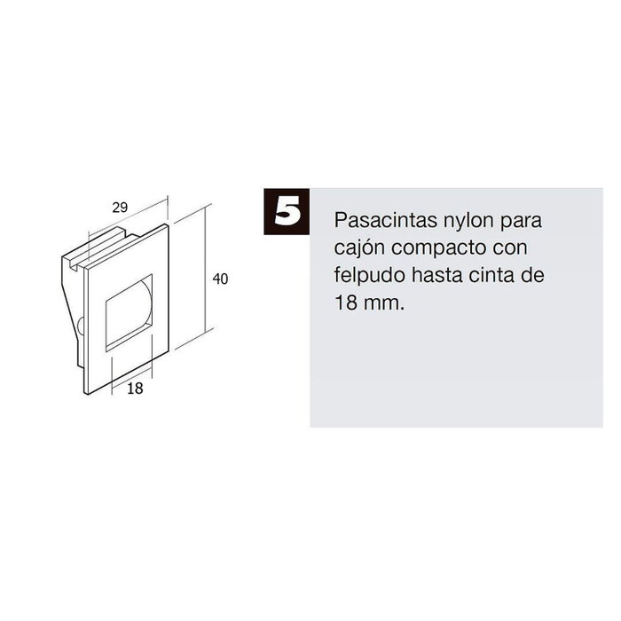 WOLFPACK LINEA PROFESIONAL Guide sangle volet compact rouleaux nylon WOLFPACK LINEA PROFESIONAL Guide sangle volet compact rouleaux nylon