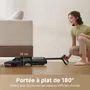 MOVA Aspirateur Balai Sans Fil M10, Aspirateur Eau et Poussière, Flexible Pivotant 90°, Lavage Brosse 75°C, Aspiration 18 kPa