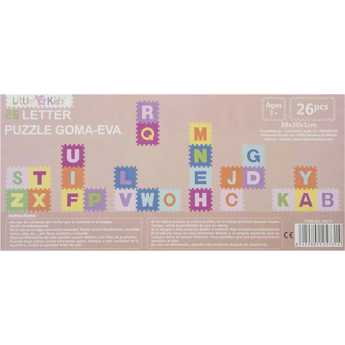 Tapis Puzzle Polyester 32 x 32 x 1 cm Alphabet 26 Pièces