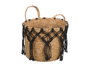 Giftdecor Macramé Suspension Pot de Fleurs en Osier et Coton Noir 28x32x28 cm (Set de 6)