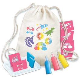 Hape - Kit de Pochoirs pour Décorer son Sac à Dos Kidz Maker, 25 x 18 x 6,5 cm - Activité Créative pour Enfants à Partir de 5 Ans