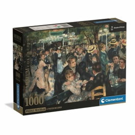 Clementoni Puzzle Compact 1000 pièces Renoir : Bal du Moulin de la Galette