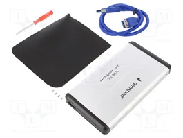 GEMBIRD Boîtier pour disques 2,5 pouces USB 3.0 Aluminium Argent