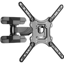 Stell SHO 7600 - Support mural TV extensible réglable SLIM pour 23 à 70", inclinaison, pivot, VESA jusqu'à 400x400, charge 40 kg, noir