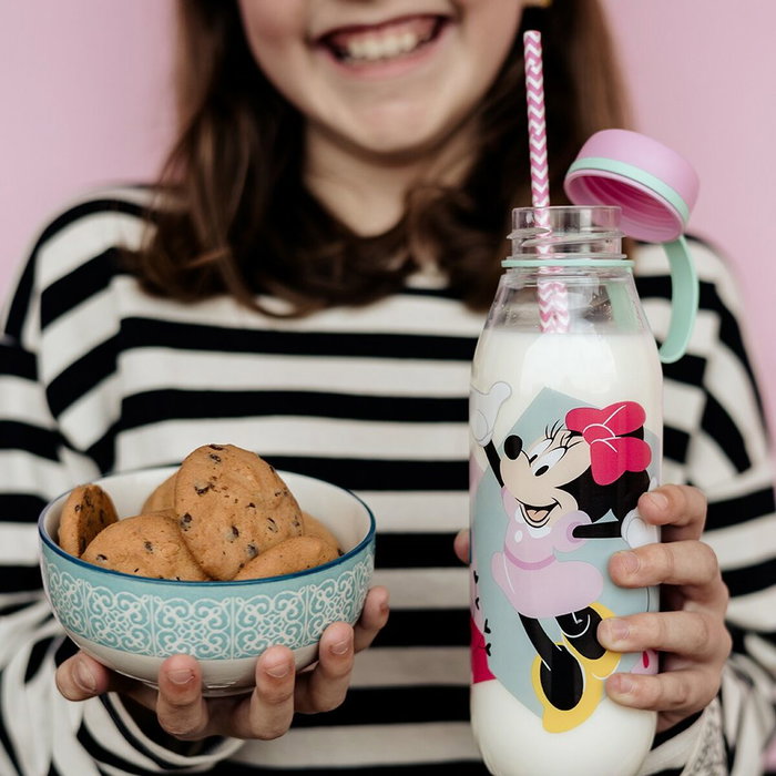 Minnie Mouse Bouteille d'eau 460 ml Rose Silicone