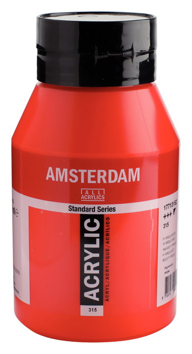 Amsterdam Peinture acrylique Standard Series Rouge Pyrrole 315, 1000 ml Amsterdam Peinture acrylique Standard Series Rouge Pyrrole 315, 1000 ml