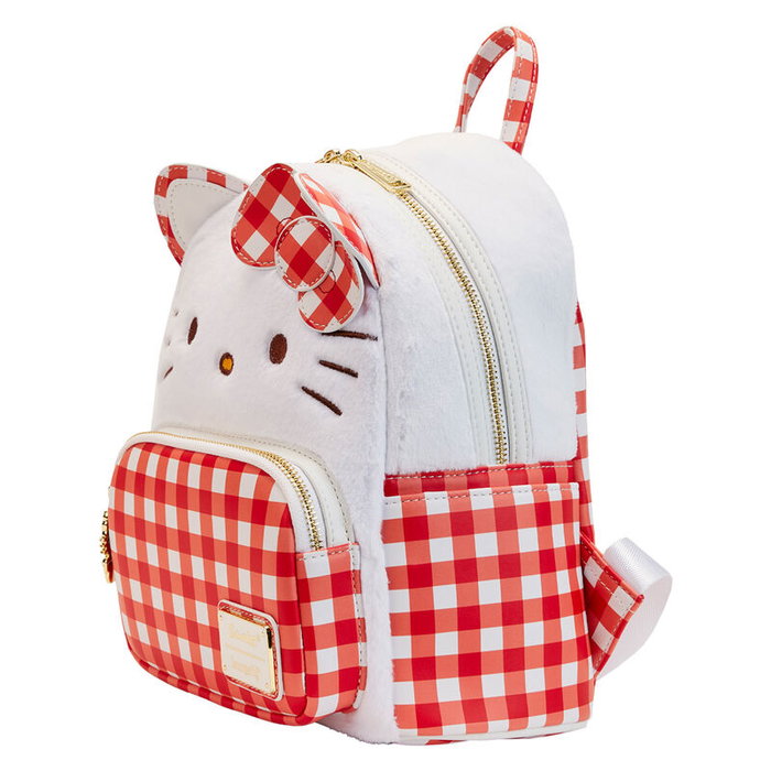 Loungefly Sac à dos Hello Kitty Sanrio pour femmes et enfants - Dimensions 21.6 x 10.2 x 27.9 cm