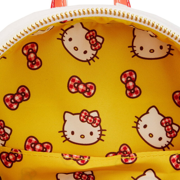 Loungefly Sac à dos Hello Kitty Sanrio pour femmes et enfants - Dimensions 21.6 x 10.2 x 27.9 cm