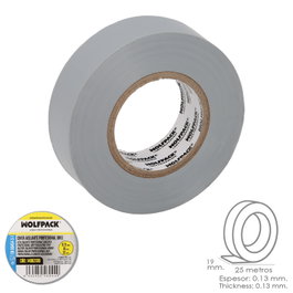 WOLFPACK LINEA PROFESIONAL Ruban isolant professionnel gris 50 mm x 25 m