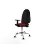 PIQUERAS Y CRESPO Chaise de bureau Algarra, Similicuir Grenat, Accoudoirs 1D