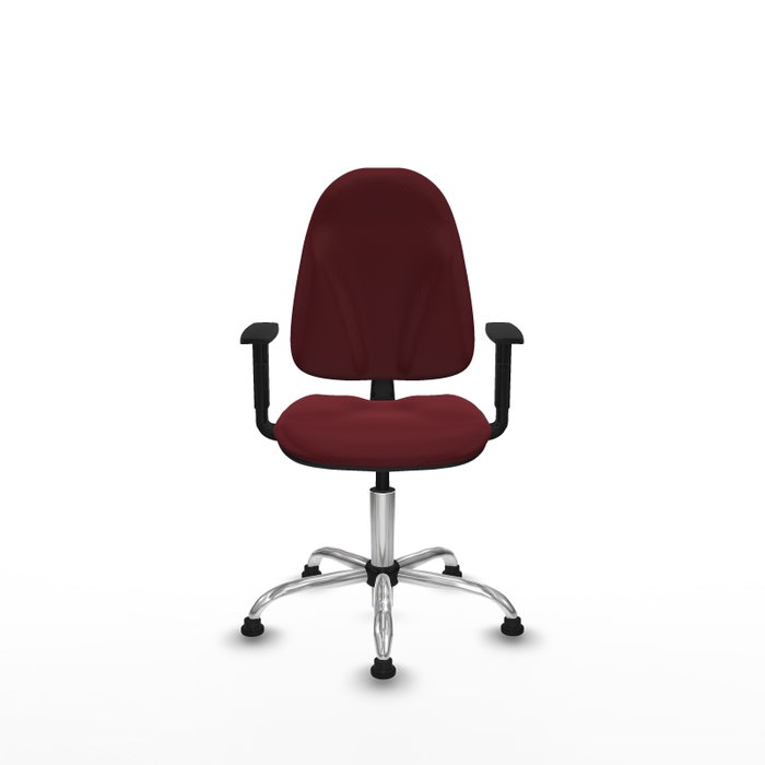 PIQUERAS Y CRESPO Chaise de bureau Algarra, Similicuir Grenat, Accoudoirs 1D PIQUERAS Y CRESPO Chaise de bureau Algarra, Similicuir Grenat, Accoudoirs 1D