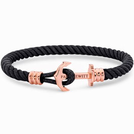 Paul Hewitt Bracelet en Cuir Noir PHL-N-R-B-S