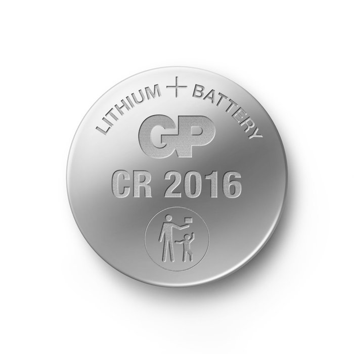 GP Pile bouton au lithium CR2016, Pack de 5 GP Pile bouton au lithium CR2016, Pack de 5