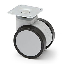 Q&Q Roue Giratoire Duncan Ø50 H64 Plastique Gris Sans Frein