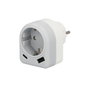 MAURER Adaptateur Schuko avec 2 prises, 1 USB-A et 1 USB-C