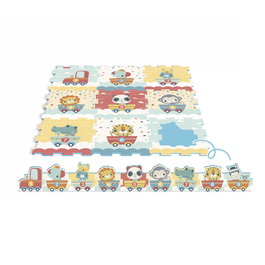 DEQUBE Fisher-Price Manta Puzzle-Tapis en Foam EVA - 18 Pièces (8 Tapis 30,5 x 30,5 cm) - Jeu d'Éveil pour Enfants Dès 18 Mois