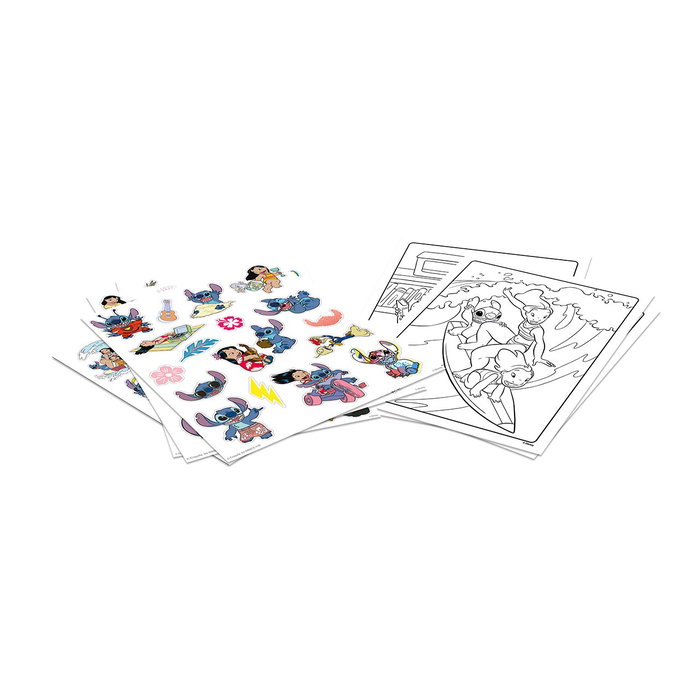 Crayola - Livre de Coloriage et Stickers Disney Lilo et Stitch (32 pages + 4 planches d'autocollants) - Album en Espagnol - Réf. 04-0900