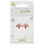 THE CARAT SHOP - Boucles d'oreilles Harry Potter Fawkes or rose - Alliage zinc sans nickel ni plomb - Détails émaillés